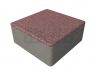 Тротуарная плитка «Квадрат» розовый гранит 200x200x80